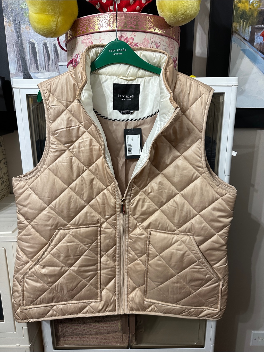 . Nwt Quilted Kate Spade Vest Suze Xl